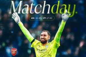 多納魯馬曬對陣阿森納個人海報，加盟曼城以來出戰(zhàn)2場皆零封