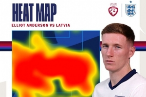 覆蓋范圍極大！英格蘭隊(duì)官方曬安德森對(duì)拉脫維亞熱區(qū)圖