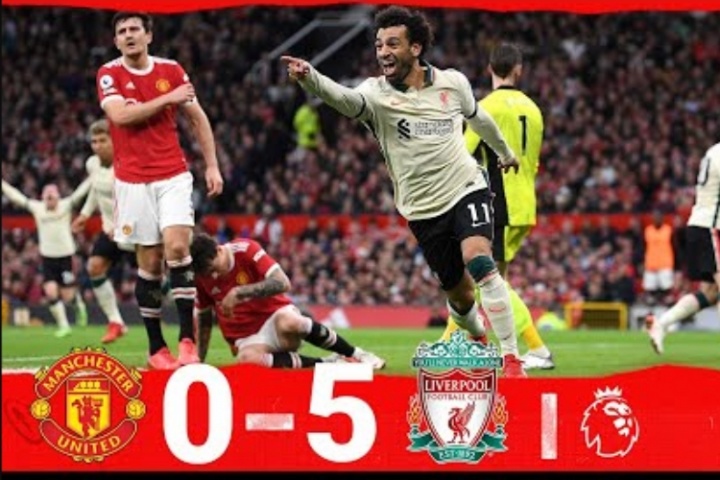 輸球輸人！21年英超，薩拉赫戴帽博格巴飛鏟染紅，曼聯(lián)0-5利物浦